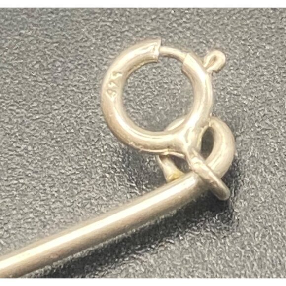 Sterling Silver 15" Necklace Artisan Cobalt Blue Art Glass Beads Minimalist Boho - Picture 4 of 7